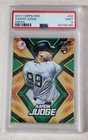 AARON JUDGE 2017 TOPPS FIRE #62 GREEN RC SP NY YANKEES 071/199 MVP PSA 9 MINT
