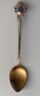 Unknown Souvenir Spoon with Crest 800 Silver