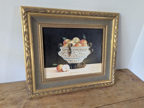 Brookpace Fine Art Oleography Picture Print Apples Still Life Framed - Picture 5 of 24