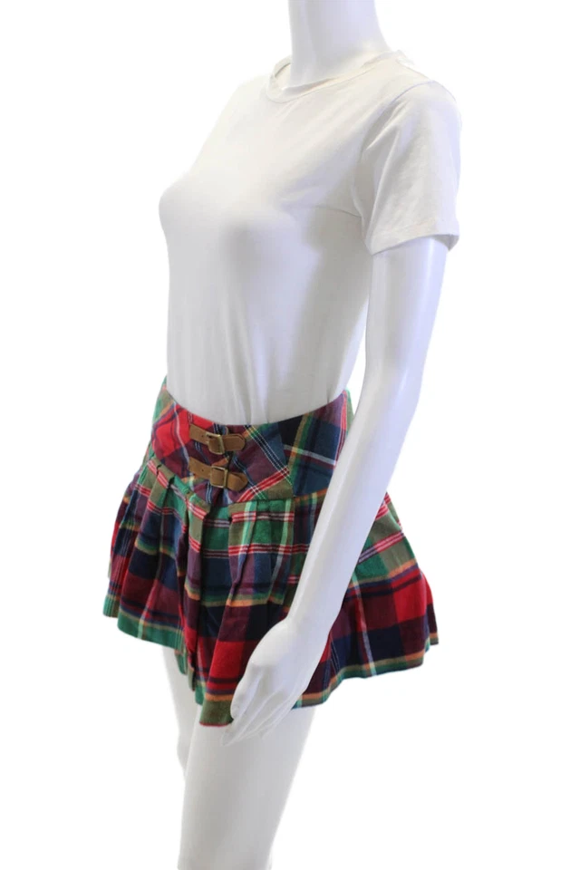 Ralph Lauren Blue Label Childrens Girls Plaid Mini Skirt Multi Colored Size 14 - Image 2 of 4