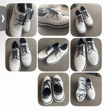 FootJoy Traditions Golf Shoes Men s 11 M White Navy Blue Spiked Leather