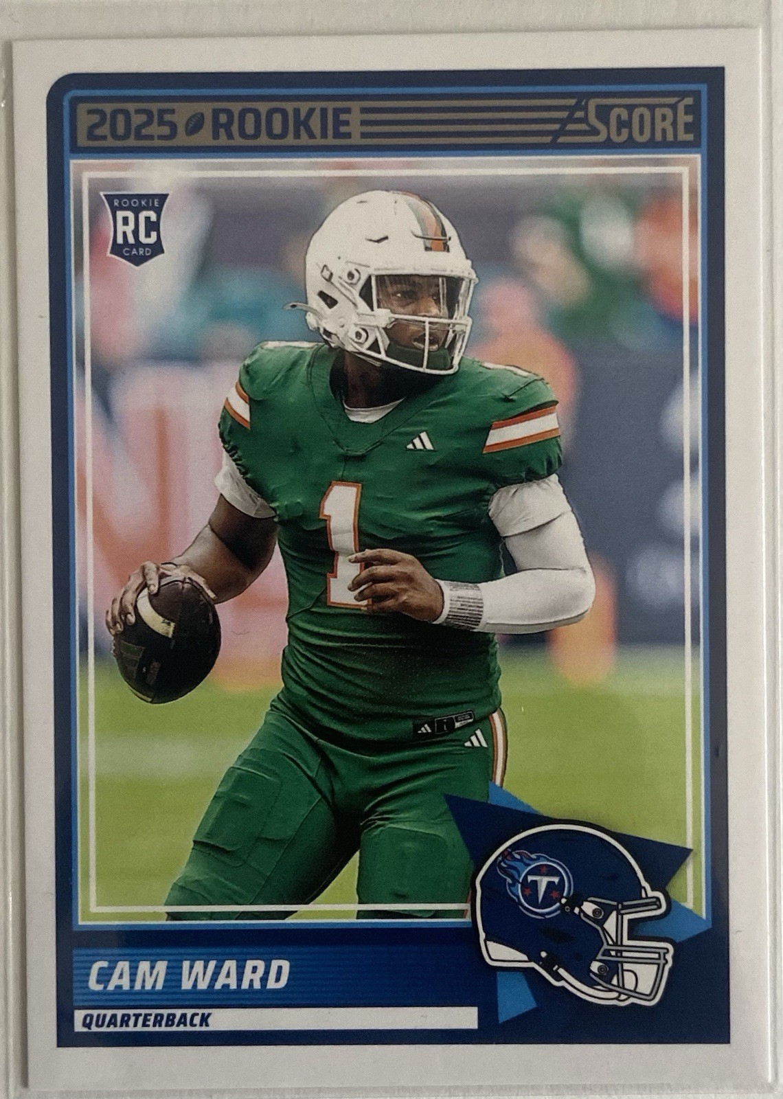 Panini 2025 Score Rookie Insert Cam Ward #13 Miami Hurricanes Titans Football