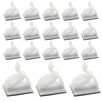 50 Pieces Adhesive Cable Clips White, Wire Management Holder Cord White