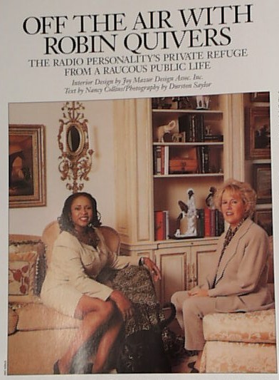Robin Quivers, Howard Stern Show, Architectural Digest, December 1998