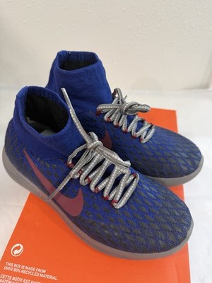 Nike Womens Lunarepic FK Shield Gyakusou Deep Royal Blue White Sz 6.5