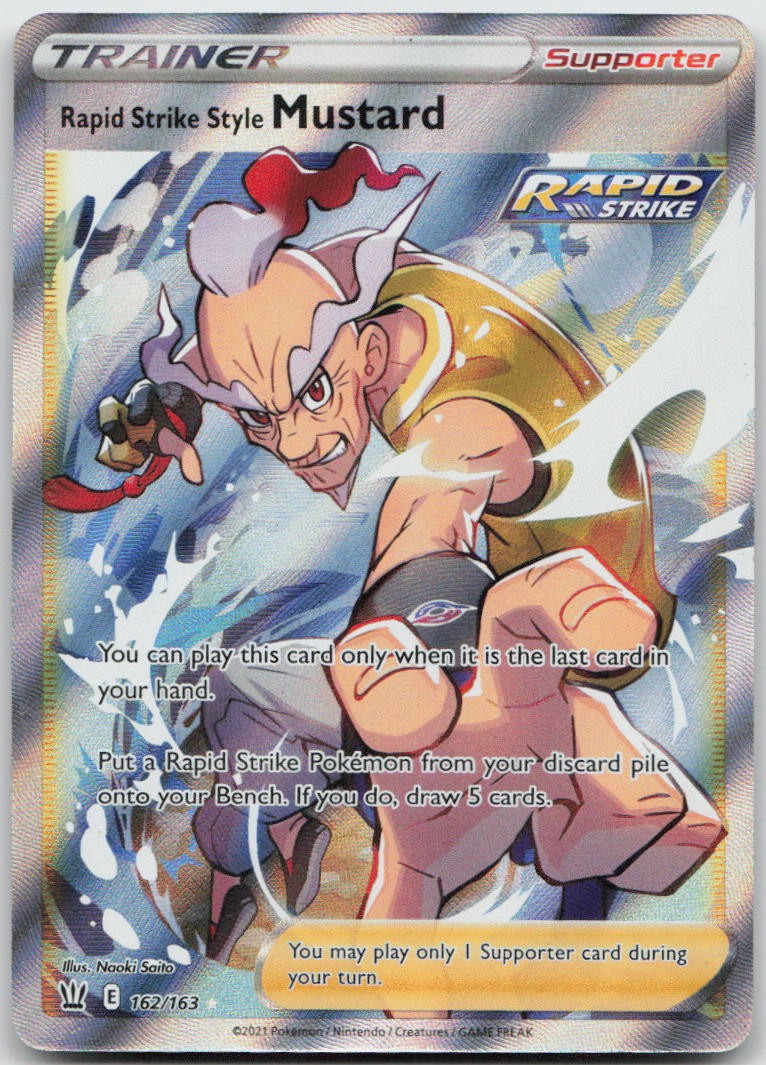 Rapid Strike Style Mustard 162/163 Ultra Rare Battle Styles Pokemon TCG MP