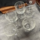 Vintage JAVIT CRYSTAL Set of 5 WHEAT Pattern Stemware Goblet Glasses — photo 7