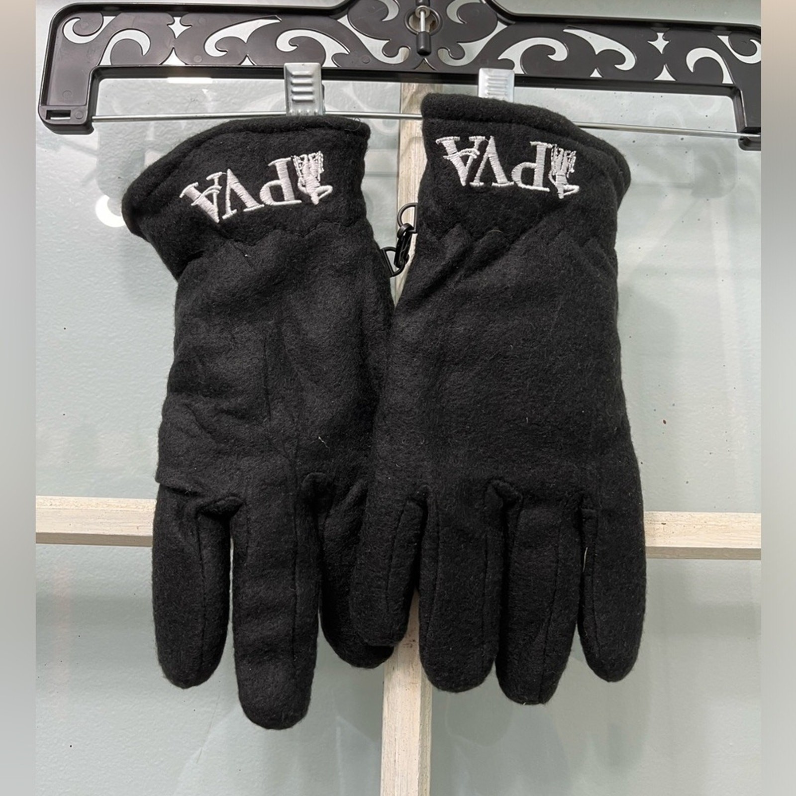 PVA black polyester gloves size Medium - image 1