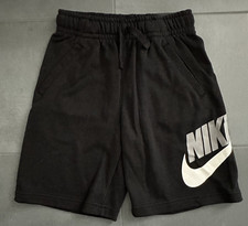 Nike Boys Youth Standard Fit Black Gray White Swoosh Logo Shorts Size M NEW