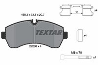 Textar Bremsbelagsatz, Scheibenbremse Vorderachse U.A. FüR MERCEDES-BENZ, VW
