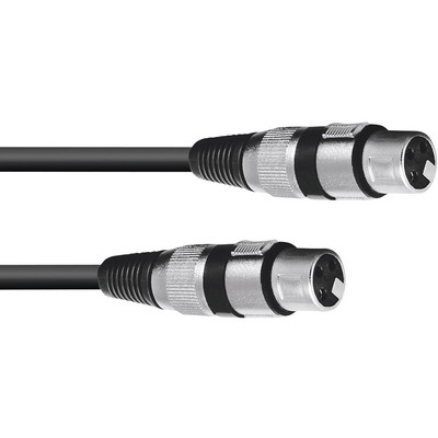 Omnitronic 3022075C XLR Adapterkabel [1x XLR-Buchse 3 polig - 1x XLR-Buchse 3...