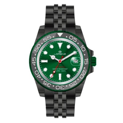 Lorenz Sport   Men's Watch Steel Dark Green Jubilee (26130CC)