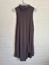 We The Free Queen Anne Faux Wrap Tunic Tank Dress Mink Size Medium