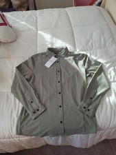 NWT Kenneth Cole Men's Slim Fit Button Up Shirt Size M Olive Green