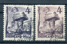 880172) Frz. Zone Rheinland-Pfalz Nr. 33 (Type III + IV) gestempelt