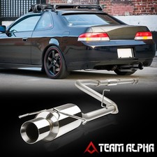 Fits 1997-2001 Honda Prelude 2.2 H22 4 Beveled Tip Muffler Ss Catback Exhaust