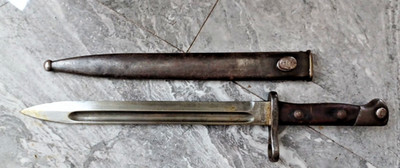 Antique Chilean M1895 Mauser Bayonet & Scabbard   Weyersberg Kirschbaum Solingen