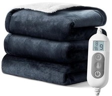 Heated Blanket, Soft Flannel Heated Throw Blanket,Fast Heating Electric Throw