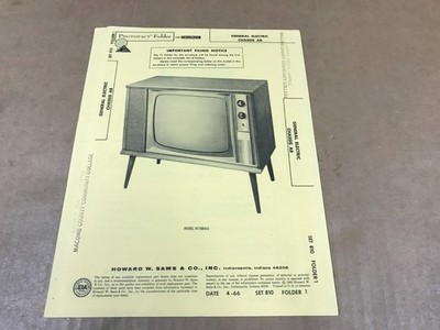 Vintage Photofact Folder - 810-1 - General Electric TV Chassis Model AB