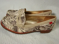 Marc Joseph New York East Village Leather Loafers Slip On Shoes Snakeskin Size 5