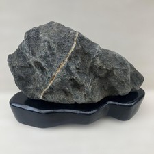 Piedra Cascada Suiseki Bonsai Exhibición Roca Natural con Base 1,55kg