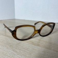 Vintage Christian Dior Eyeglasses Transparent Brown Frames 50-18-130