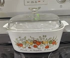 CORNING WARE Spice of Life 5 Qt Casserole A-5-B  with PYREX Glass Lid