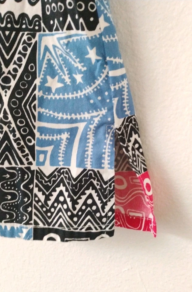 Camisa de algodón vintage para hombre Izod Lacoste arte hawaiano AOP talla mediana Foto 4 de 4