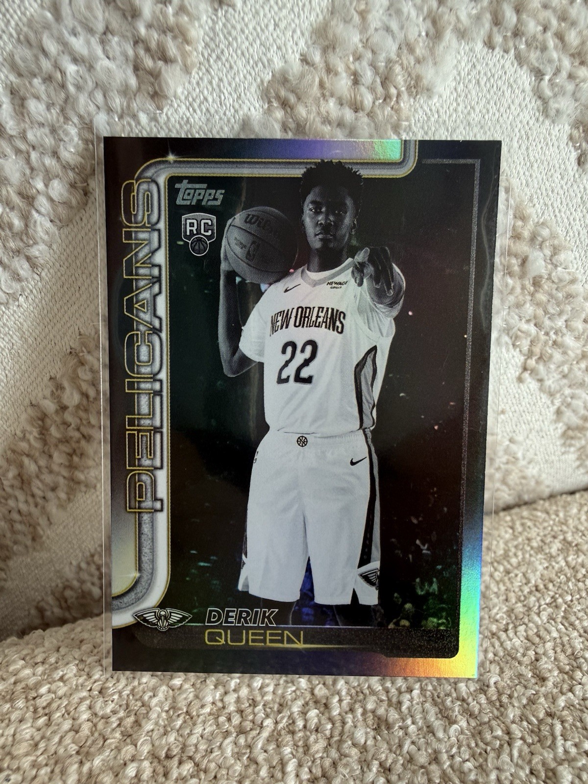 Derik Queen 2025-26 Topps BLACKOUT HOLO FOIL Rookie Card #213 Target Exclusive
