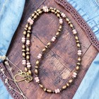 20" NAVAJO Pearl Desert Pink MOP Petite Southwest Native Western BoHo Necklace — photo 1