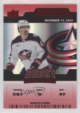 2022 Upper Deck Credentials Debut Ticket Access Red /299 Marcus Bjork #125 1hs9