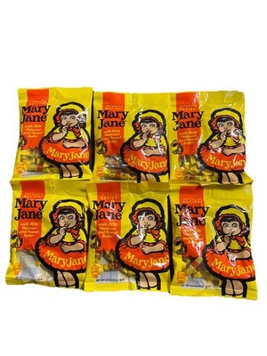 (6) Bags Mary Jane with Real Molasses and Peanut Butter Candy, 3oz Per, BB 04/26