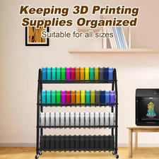 3D Printer Filament Storage Rack 4-Tier 3D Printer Stand with Storage