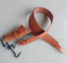 Handmade Western Leather Revolver Holster Belt 4–6.5 Barrel .22 .38/357 .44/45