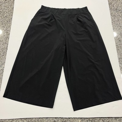 Athleta Pants Womens 18 x 22'' Black Brooklyn Wide Leg Crop Pant Flowy 531157