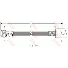 1x ORIGINAL® Trw Bremsschlauch Hinten, Links, Rechts für Opel FRONTERA A Sport