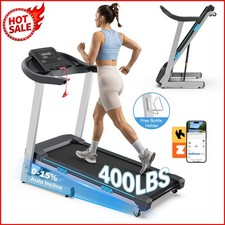 4.0HP Treadmill with Auto Incline, Foldable Treadmill 400 lb Capacity for Home