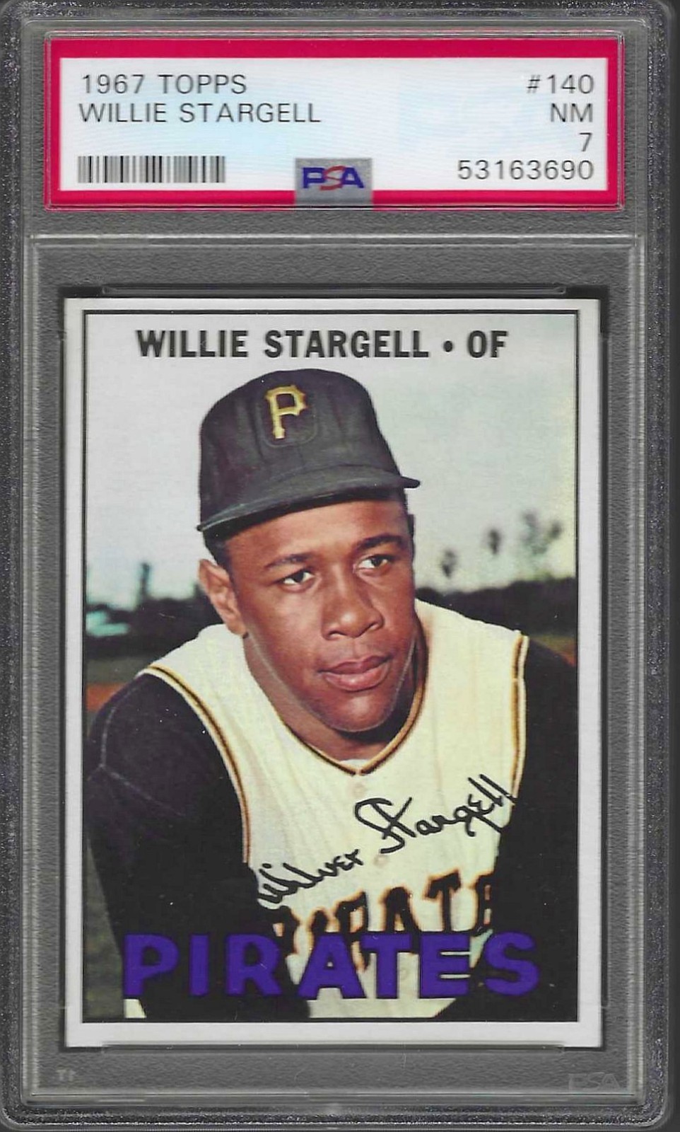 1967 Topps Baseball #140 Willie Stargell Pittsburgh Pirates - PSA 7