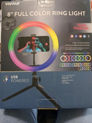 Vivitar 8'' Ring Light Without Larger Remote Has Camera Remote Black