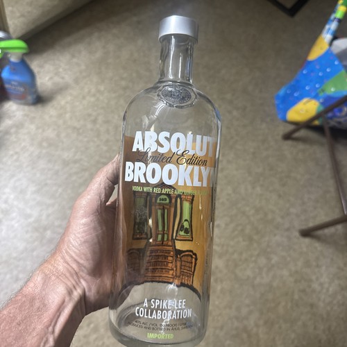 Absolut Vodka Brooklyn Empty Bottle Spike Lee Collaboration w/ Metal Stand