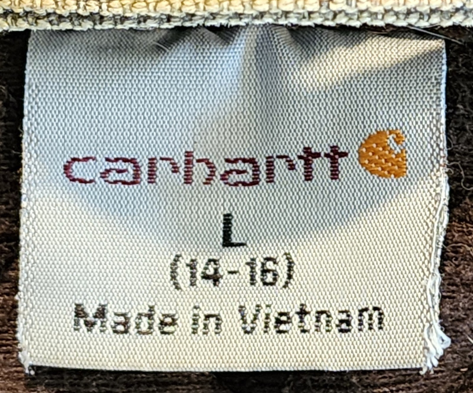 Carhartt Realtree Camo Canvas Hooded Quilt Lined Jacket Youth Size L (14-16) image 5