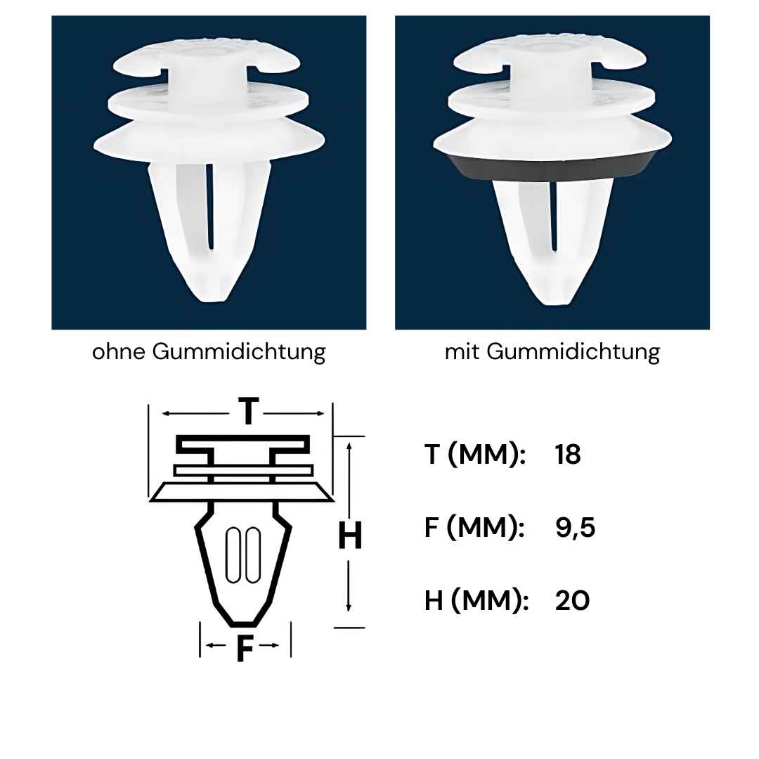 15X TüRverkleidung Clips Befestigung Klips Halter Panel Bmw Weiß Ohne Gummi-image