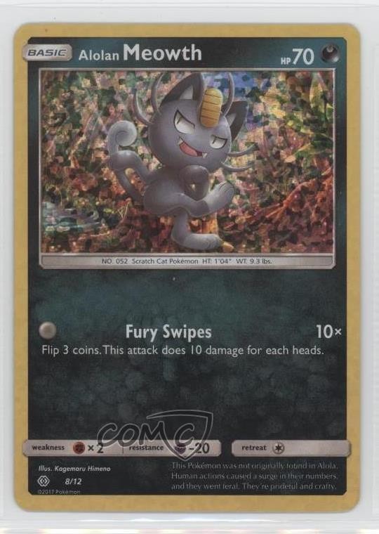 Alolan Meowth Pokemon McDonald's Collection 6 Happy Meal Promo #8