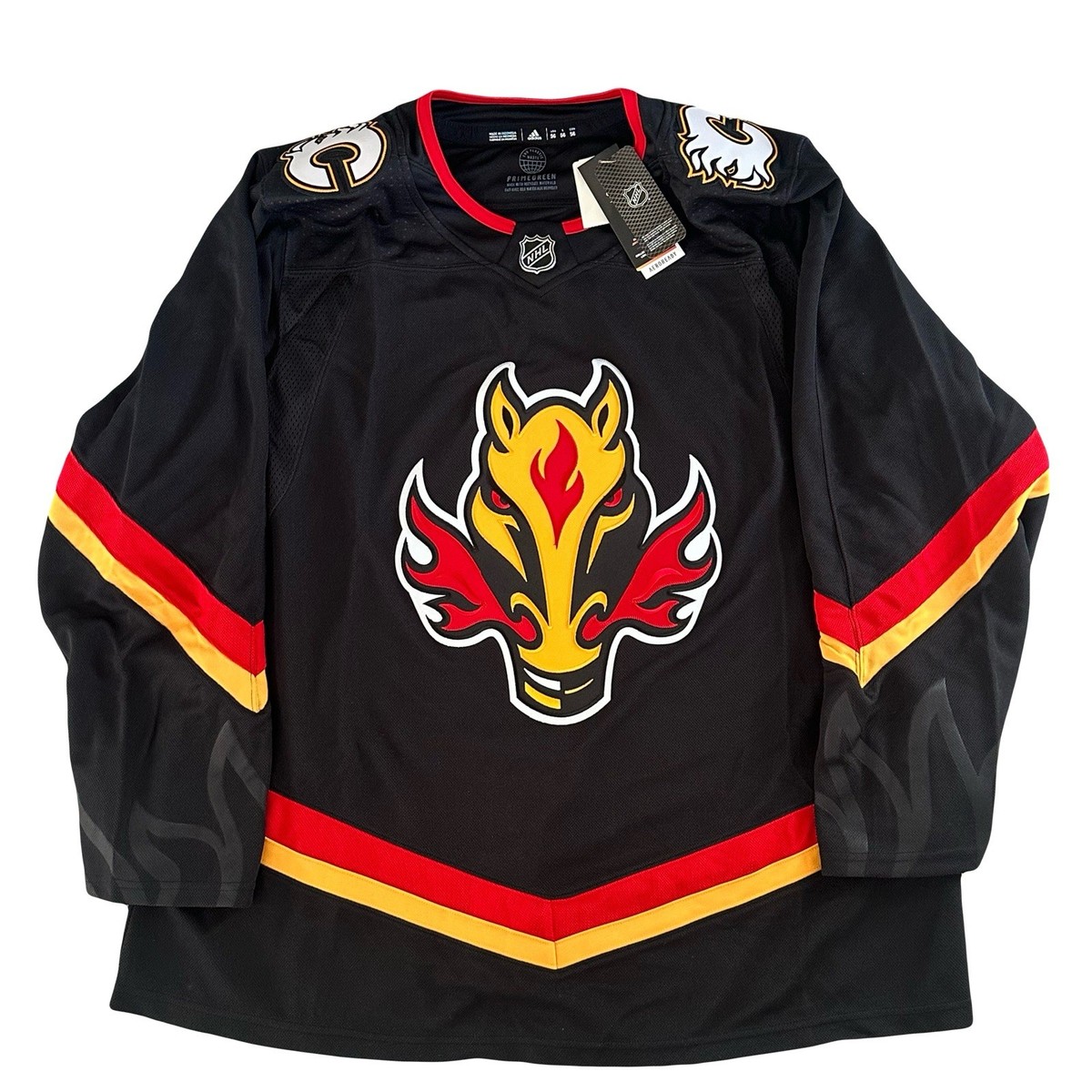 Calgary Flames専用 Calgary Flames “Blasty” Black Alternate Adidas PrimeGreen Jersey