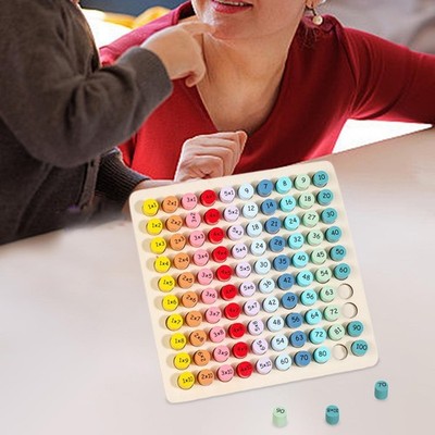 Montessori Mathe Brett Spielzeug aus Holz, Lern- und Lernspiel Spielzeug für Kinder