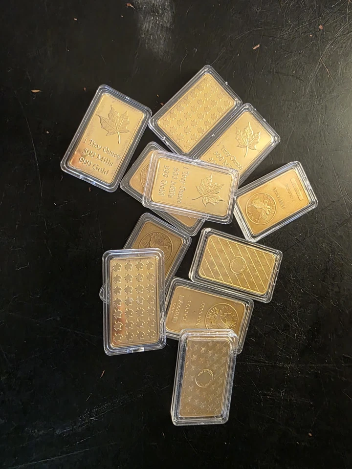 Mixed Lot of 1 oz Gold Bar Reproduction In Air Tight Case - Image 2 of 2