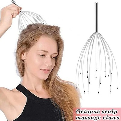 Scalp Massager 12 Claw Head Scratcher | Octopus Stress Relief Hair Growth Tool