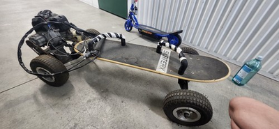 #ad #ad SkaterX Gas Off Road Skateboard Mountainboard Kart 2 Stroke Engine Custom Build $325.99