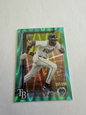 2025 Topps Chrome Chandler Simpson RC⚡️AQUA REFRACTOR #d/299⚡️Rays USC179