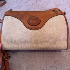 Dooney and Bourke Leather Crossbody Bag Bone Colored All Weather Leather Purse